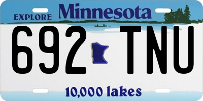 MN license plate 692TNU