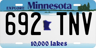 MN license plate 692TNV