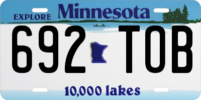 MN license plate 692TOB