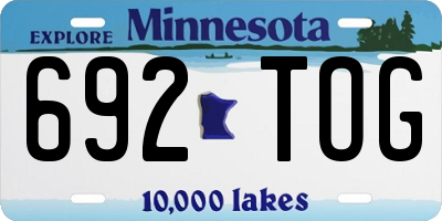 MN license plate 692TOG