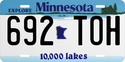 MN license plate 692TOH