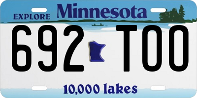 MN license plate 692TOO