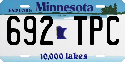 MN license plate 692TPC