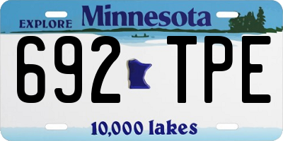 MN license plate 692TPE