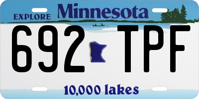 MN license plate 692TPF