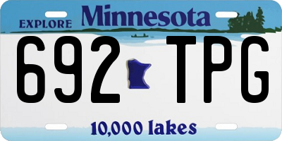 MN license plate 692TPG