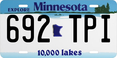 MN license plate 692TPI