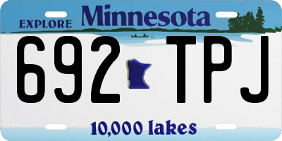 MN license plate 692TPJ