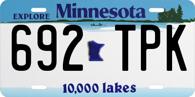 MN license plate 692TPK