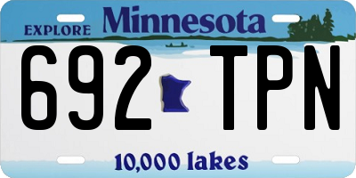 MN license plate 692TPN