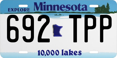 MN license plate 692TPP