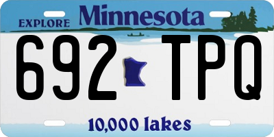 MN license plate 692TPQ