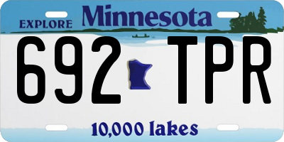MN license plate 692TPR