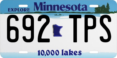 MN license plate 692TPS