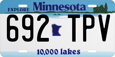 MN license plate 692TPV