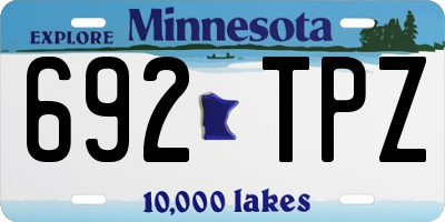 MN license plate 692TPZ