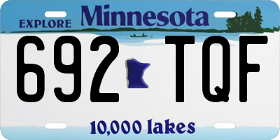 MN license plate 692TQF