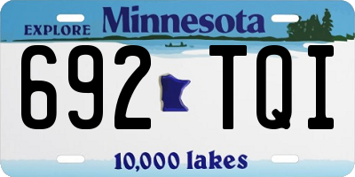MN license plate 692TQI