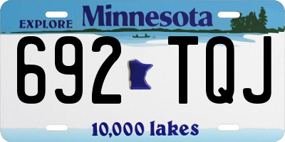 MN license plate 692TQJ