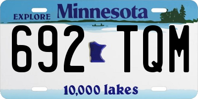 MN license plate 692TQM