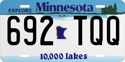 MN license plate 692TQQ