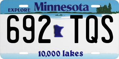 MN license plate 692TQS