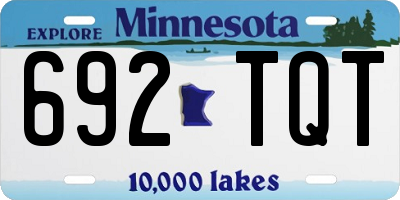MN license plate 692TQT