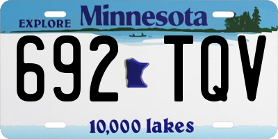 MN license plate 692TQV