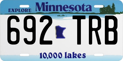 MN license plate 692TRB