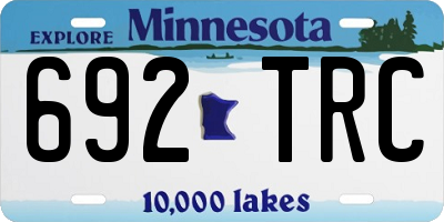 MN license plate 692TRC