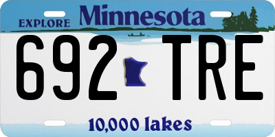 MN license plate 692TRE