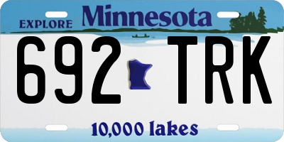 MN license plate 692TRK