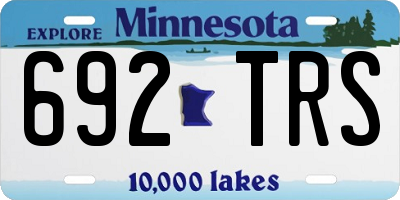 MN license plate 692TRS