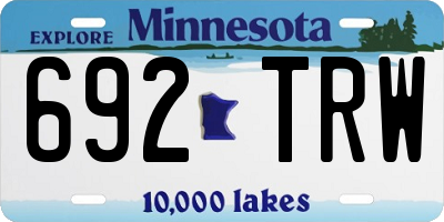 MN license plate 692TRW