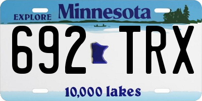 MN license plate 692TRX