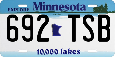MN license plate 692TSB