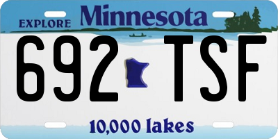 MN license plate 692TSF