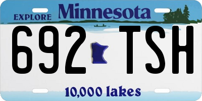 MN license plate 692TSH