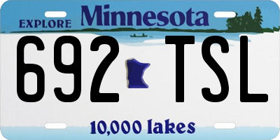 MN license plate 692TSL