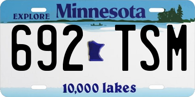 MN license plate 692TSM