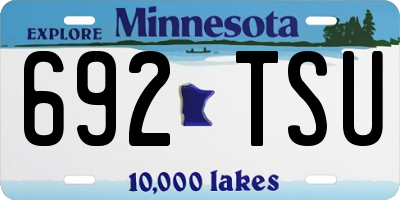 MN license plate 692TSU