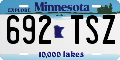 MN license plate 692TSZ