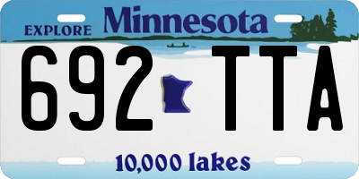 MN license plate 692TTA