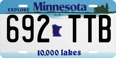 MN license plate 692TTB
