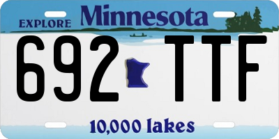 MN license plate 692TTF