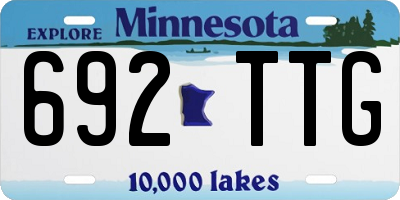 MN license plate 692TTG