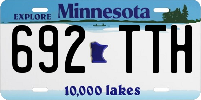 MN license plate 692TTH