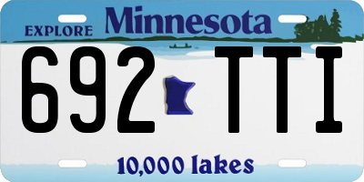 MN license plate 692TTI