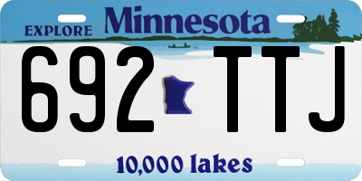 MN license plate 692TTJ