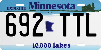 MN license plate 692TTL